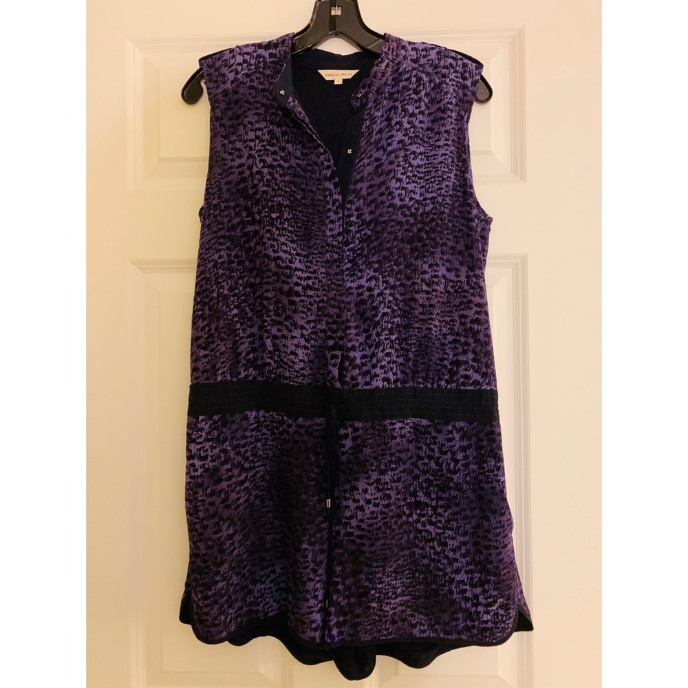 Rebecca Taylor Blue Printed Romper